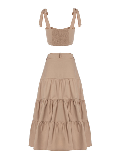 Бежевый костюм из джинсовой ткани, 2 Бежевый костюм из джинсовой ткани, 2