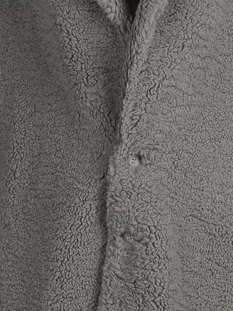 Серая шуба из эко-меха, 3