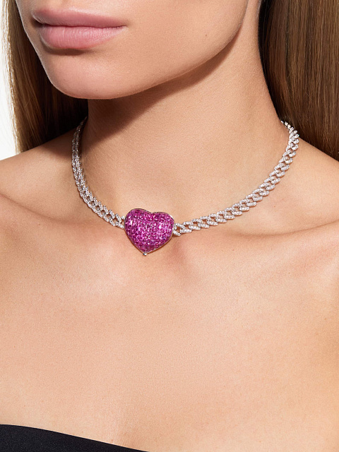 Колье из белого золота с рубинами, 3 Колье из белого золота с рубинами, 3