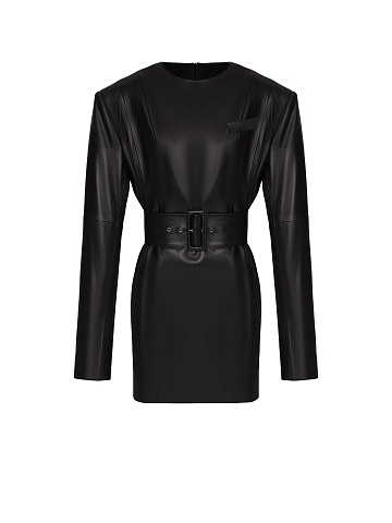Платье-мини из кожи, 1