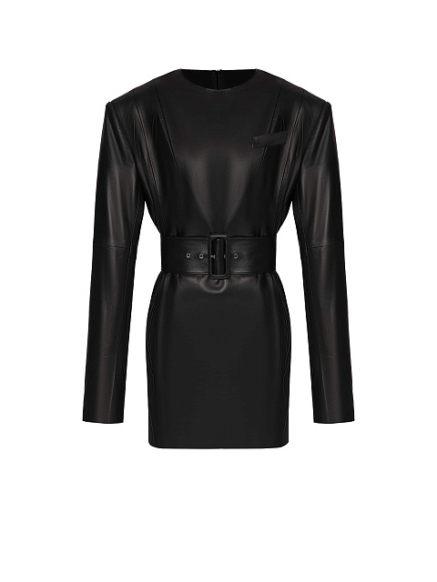 Платье-мини из кожи, 1