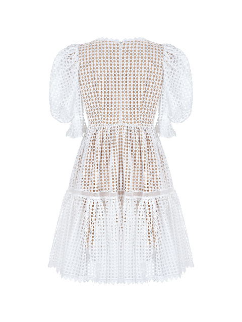 Белое хлопковое платье-миди, 2