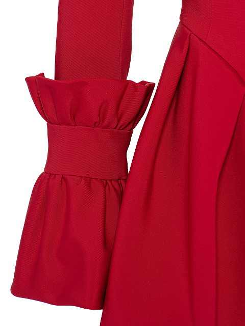 Красный комплект из платья-жакета и топа, 6