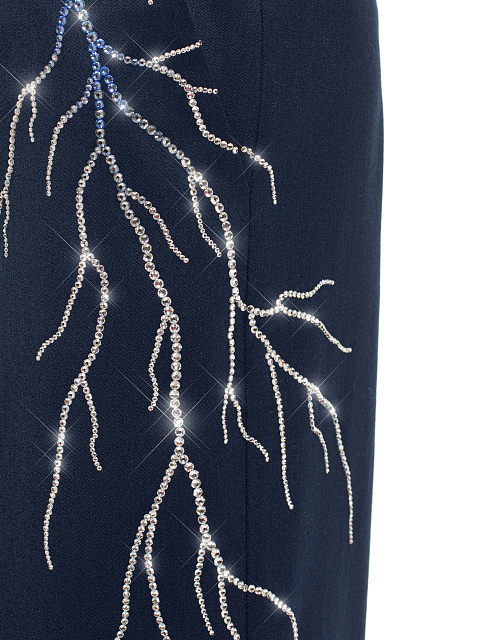 Синий костюм-тройка из шерсти со стразами, 8 Синий костюм-тройка из шерсти со стразами, 8