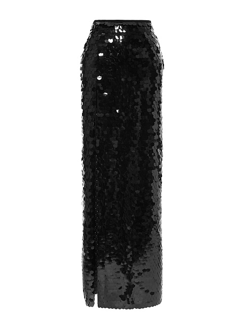 Черная юбка-макси в крупных пайетках, 1