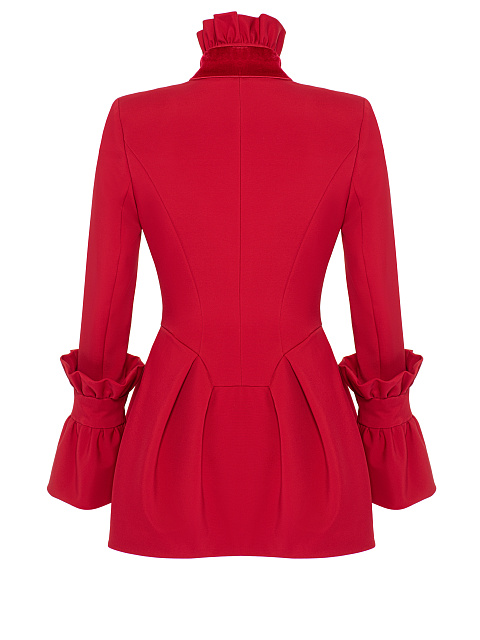 Красный комплект из платья-жакета и топа, 3