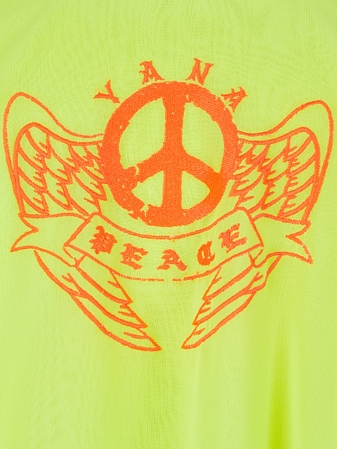 Желтая туника с вышивкой и бахромой, 3