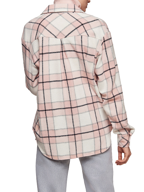 Розово-белая рубашка из плотной шерсти в клетку, 5 Розово-белая рубашка из плотной шерсти в клетку, 5