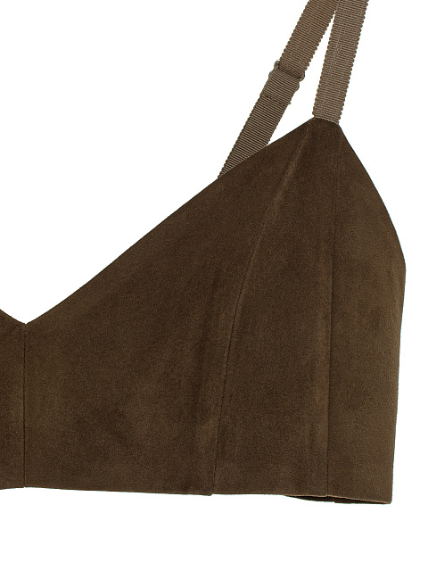 Коричневый топ из замши, 3