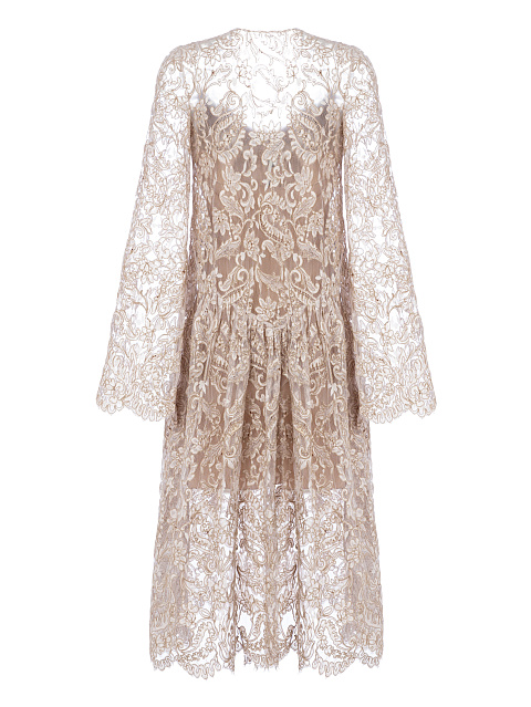 Пудровое кружевное платье, 2