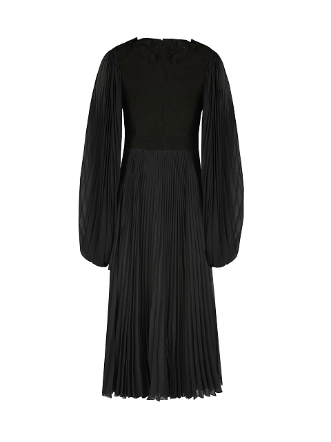 Черное платье-миди с плиссировкой, 2