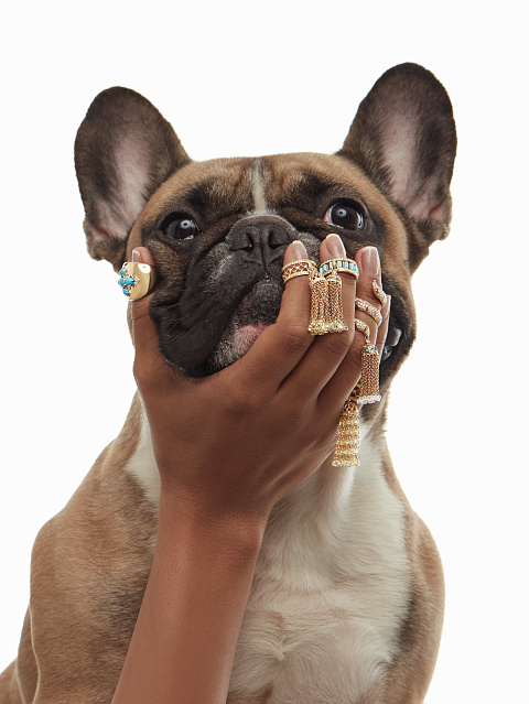 Кольцо-кисть из желтого золота с бриллиантами, 4 Кольцо-кисть из желтого золота с бриллиантами, 4