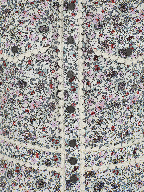 Платье-мини из хлопка с цветочным принтом, 3