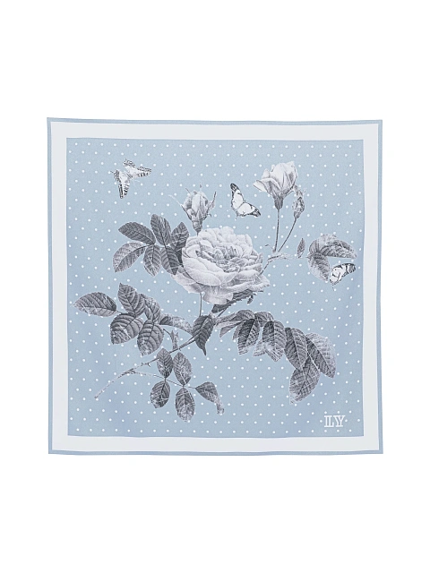 Голубой платок с принтом, 1