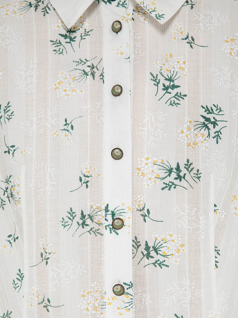 Платье-рубашка с цветочным принтом, 3