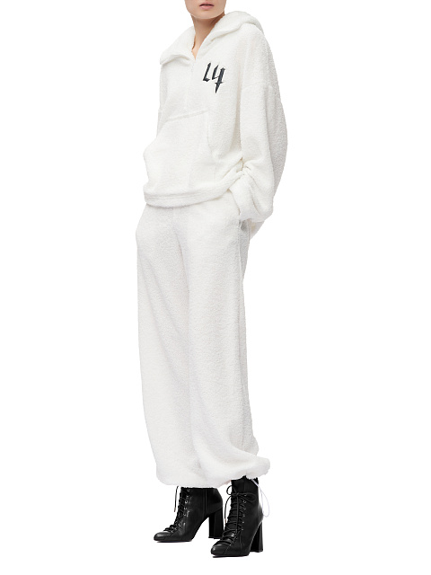 Белый спортивный костюм из ткани букле, 7