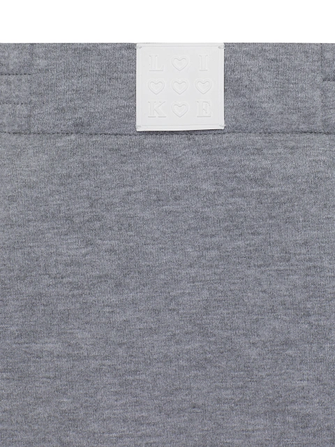 Серый костюм из футера с юбкой-мини, 5