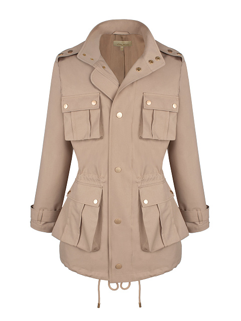 Бежевая хлопковая парка, 1