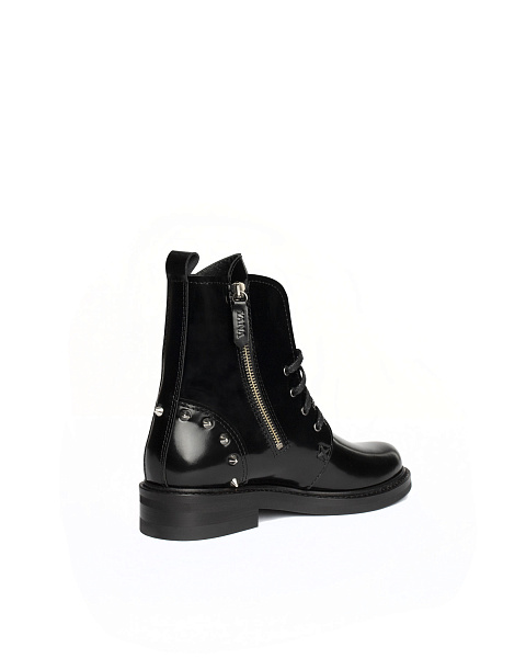 Черные кожаные ботинки с шипами, 3