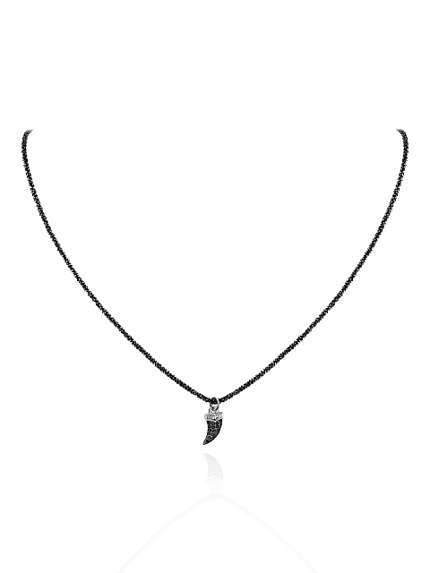 Колье из серебра и черных фианитов, 1