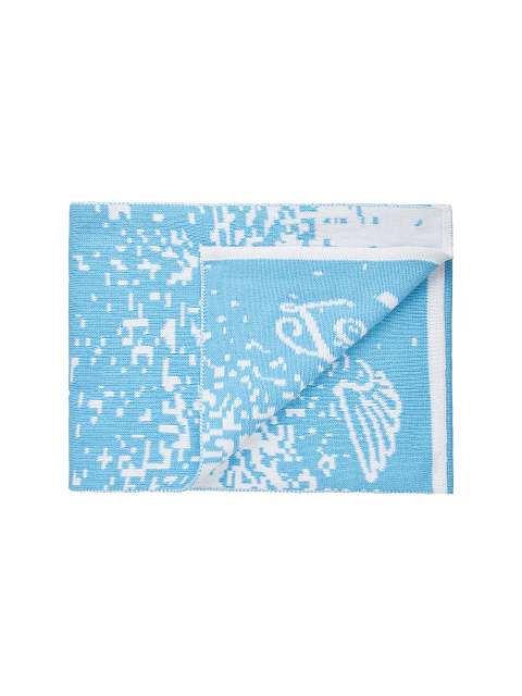 Голубой вязаный шарф "Snow Angel", 1