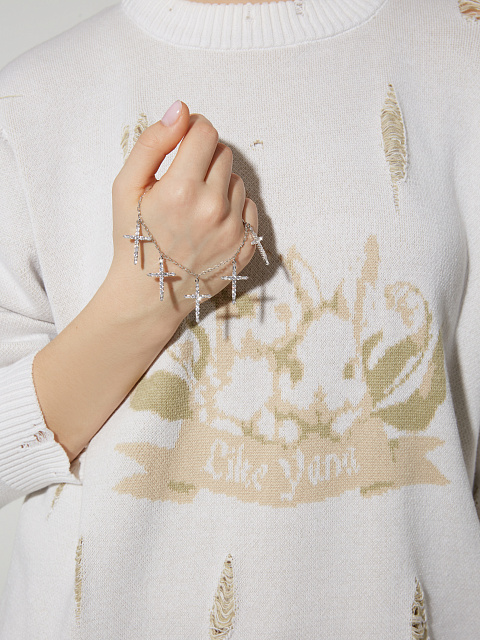 Колье из серебра с фианитами, 4