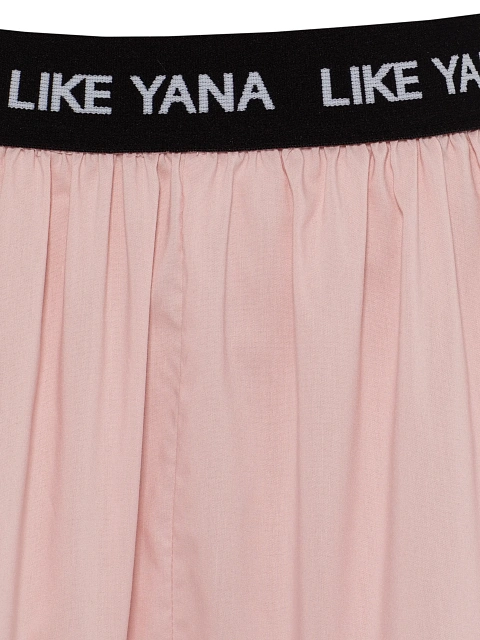 Розовый комплект из топа на завязках и шорт с рюшами, 4 Розовый комплект из топа на завязках и шорт с рюшами, 4