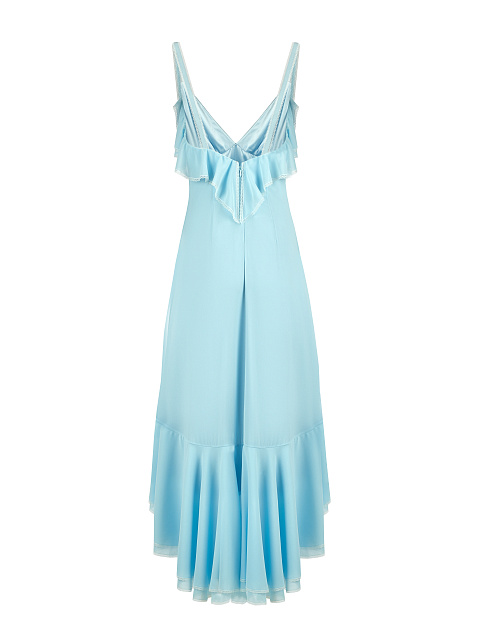 Голубое шифоновое платье-сарафан с кружевом, 2 Голубое шифоновое платье-сарафан с кружевом, 2