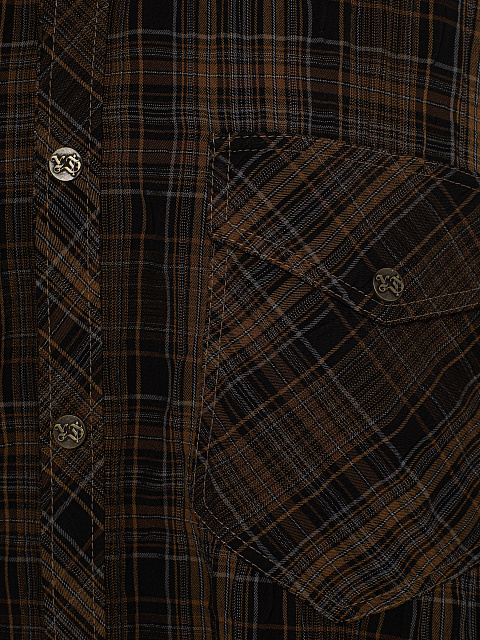 Темно-коричневая рубашка в клетку, 3