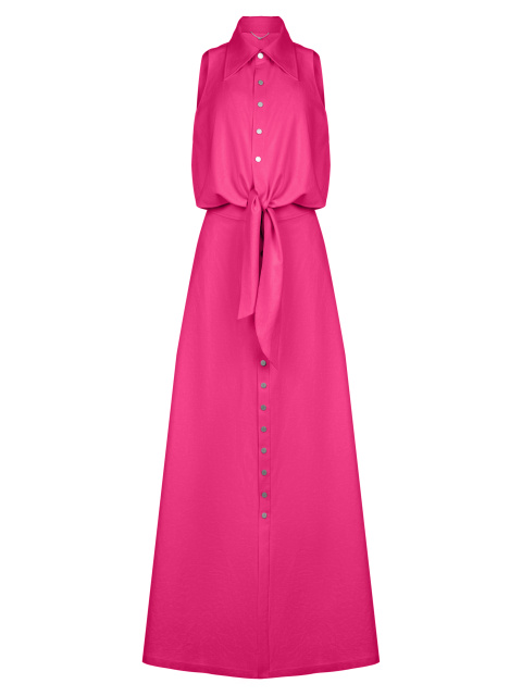 Розовый костюм из льняной ткани, 1
