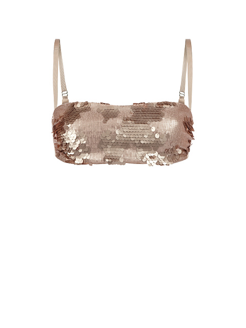 Бронзовый топ в матовых пайетках, 1