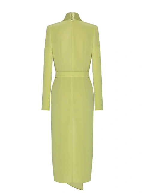 Салатовое платье-миди из шелка, 2