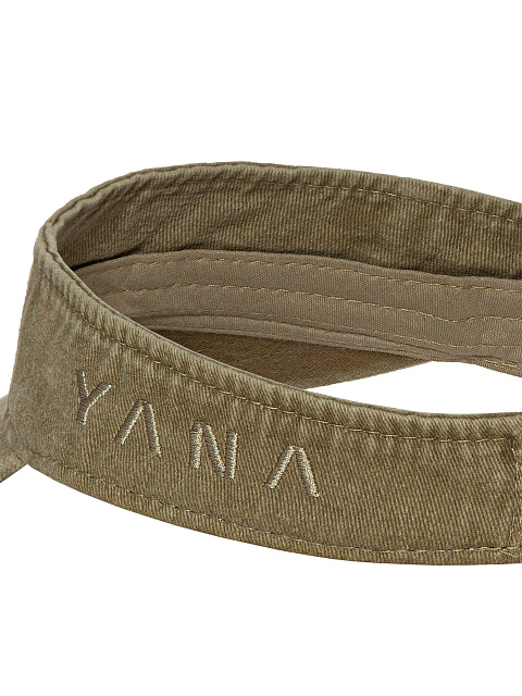 Коричневый козырек из денима с вышивкой, 4