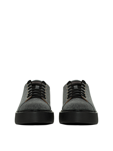 Серые кеды из кожи и денима, 2 Серые кеды из кожи и денима, 2