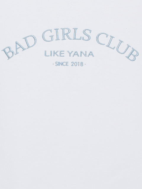 Белая укороченная футболка с вышивкой, 3