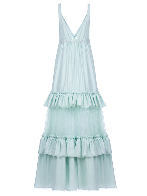 Мятное платье-сарафан из хлопка, 2