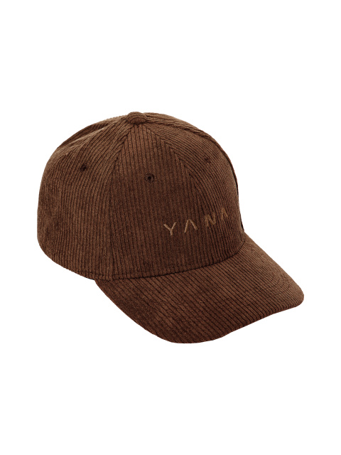 Коричневая кепка из вельвета с вышивкой Yana, 1