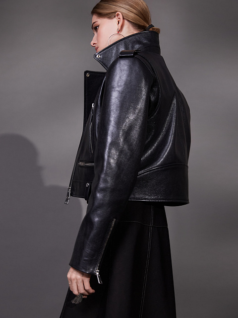 Черная косуха из натуральной кожи, 11 Черная косуха из натуральной кожи, 11