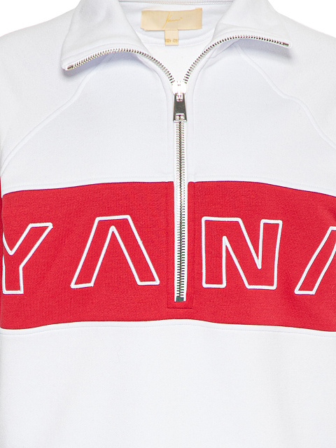 Бело-красный трикотажный костюм с вышивкой, 5