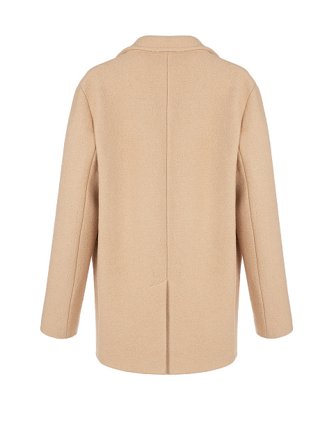 Бежевый однобортный жакет из шерсти, 2
