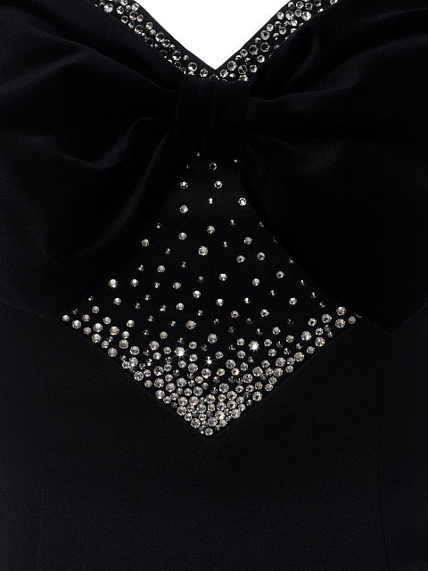 Черное бархатное платье с высоким разрезом, 3 Черное бархатное платье с высоким разрезом, 3