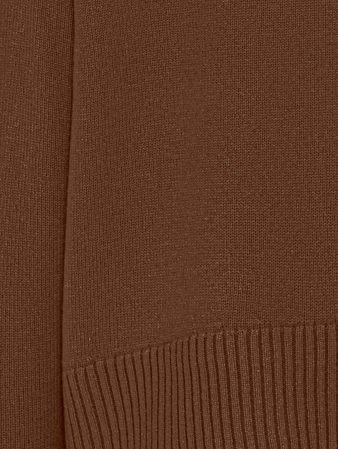 Коричневый кашемировый свитер с высоким горлом, 4