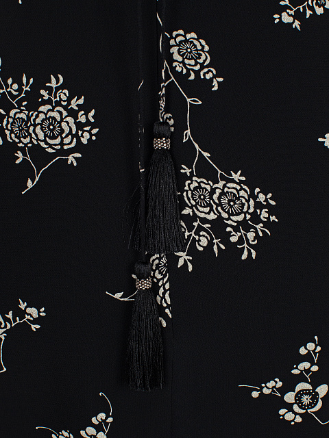 Черное платье-миди с принтом, 4