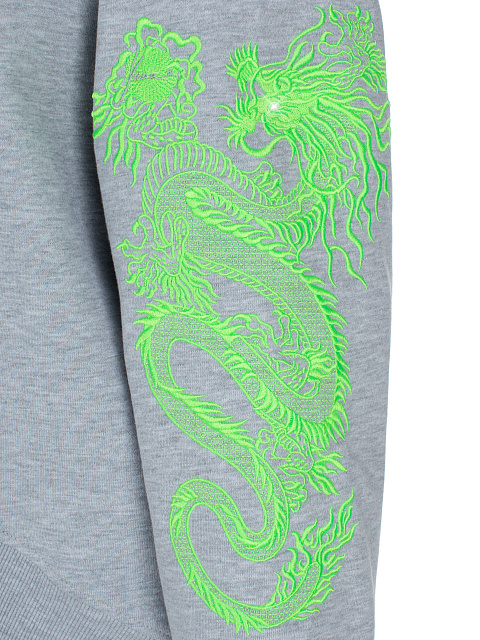 Серый трикотажный костюм с вышивкой, 6