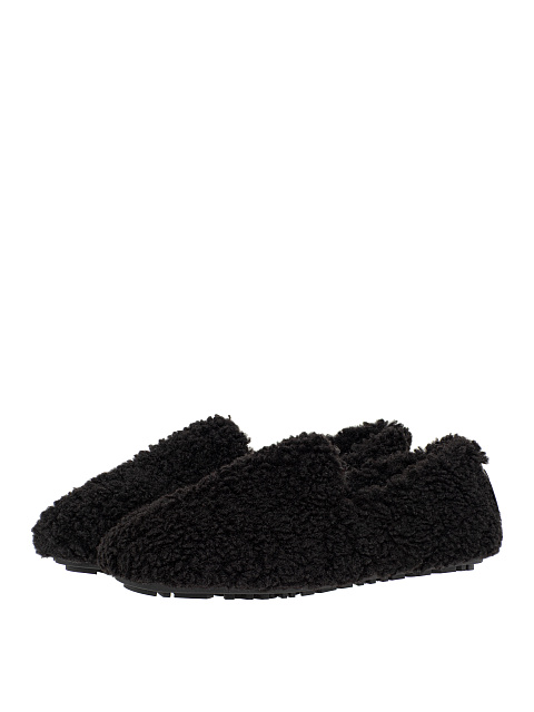 Черные лоферы из эко-меха, 1