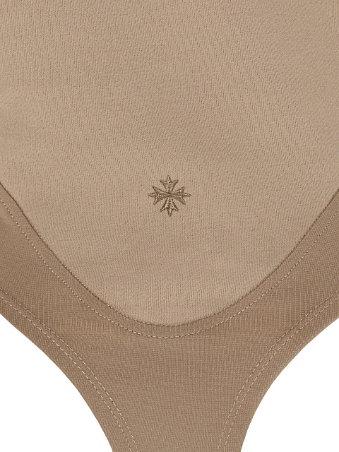 Бежевое худи из футера, 5