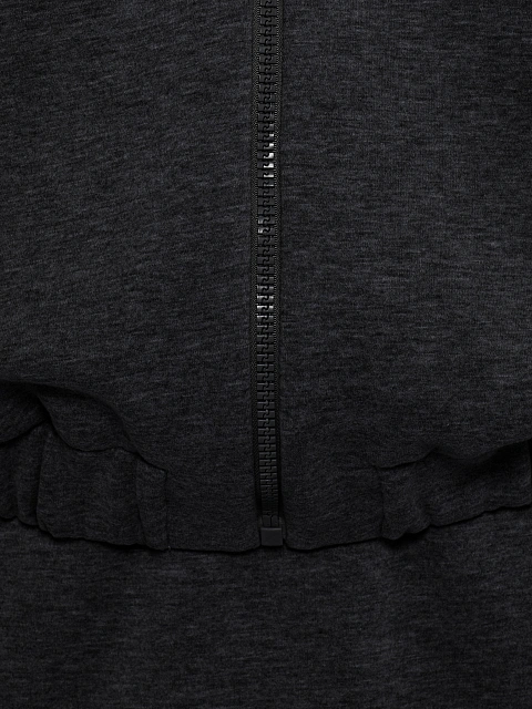 Темно-серый костюм из футера с юбкой-мини, 5