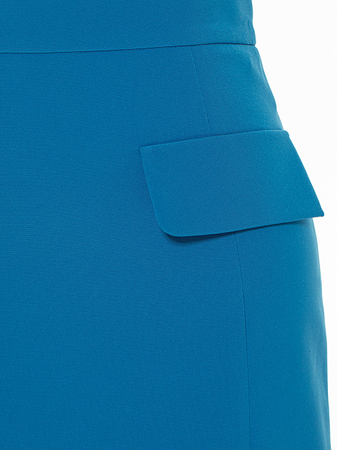 Синий костюм-двойка с юбкой-миди, 5 Синий костюм-двойка с юбкой-миди, 5