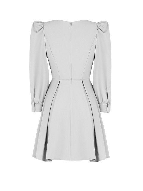 Белое платье-мини с фартуком в комплекте, 4