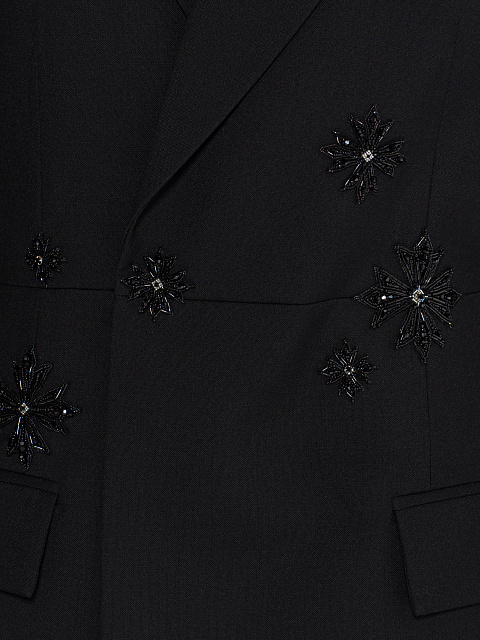 Черный жакет с вышивкой, 3